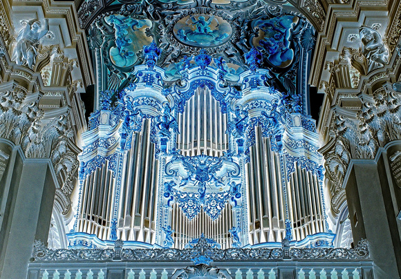 St. Stephen's Cathedral Organ Pipes, Passau (Inverted Color) - Rick Barteldt