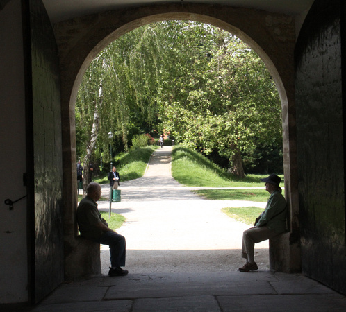 Relaxing at Varazdin Croatia Gate; Larry Kennedy