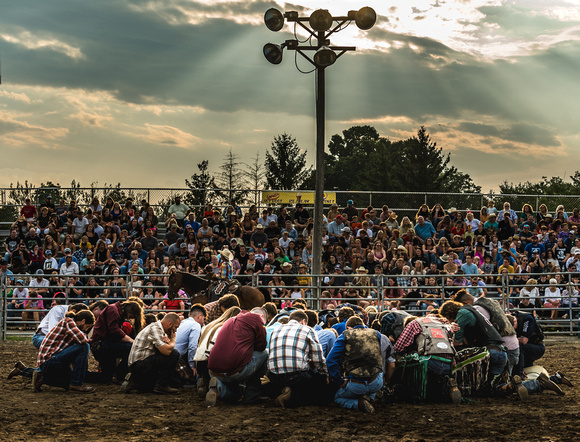 Look out Bulls - Riders Praying - Phyllis Hollifield