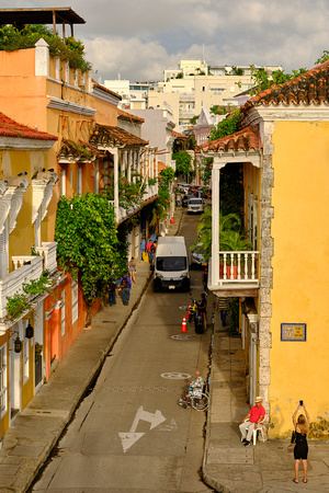Cartagena Street Corner Scene - Bill Weyandt